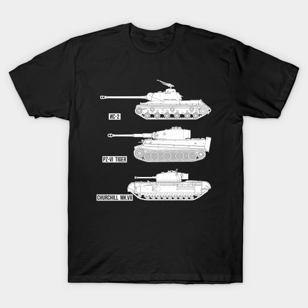 Heavy tanks of the Second World War T-Shirt by FAawRay